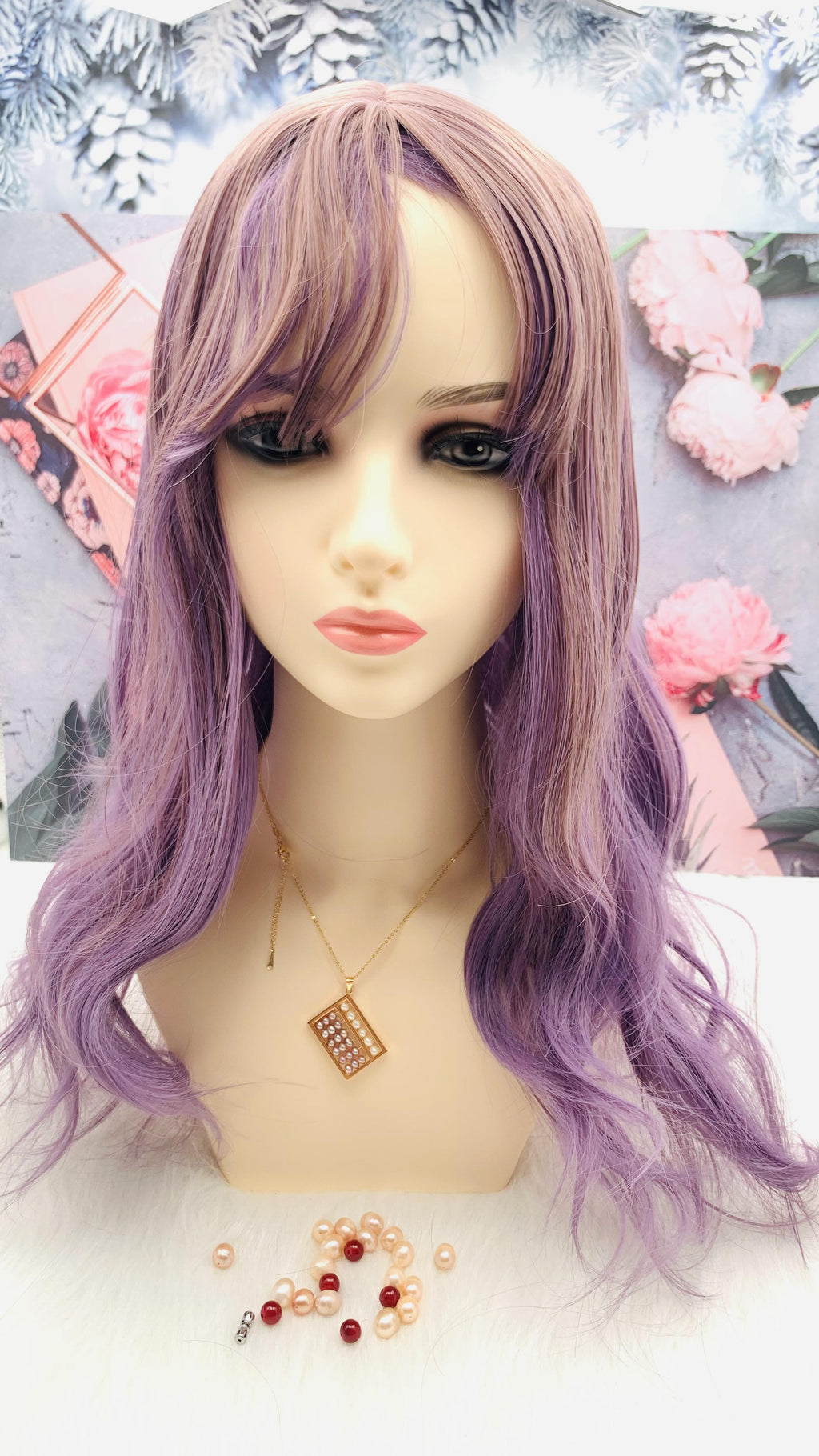 Purple Long Wig for Women