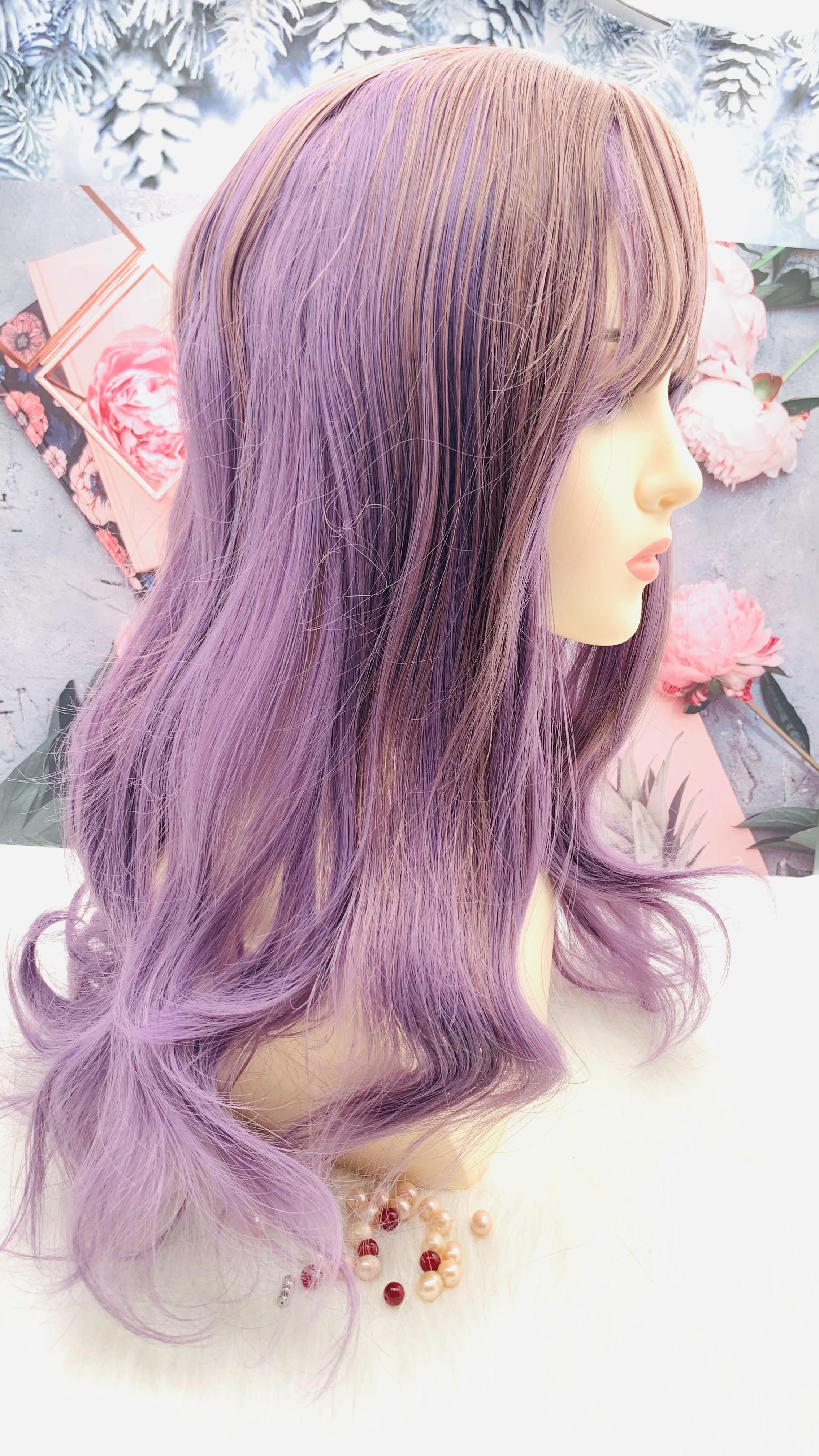 Purple Long Wig for Women