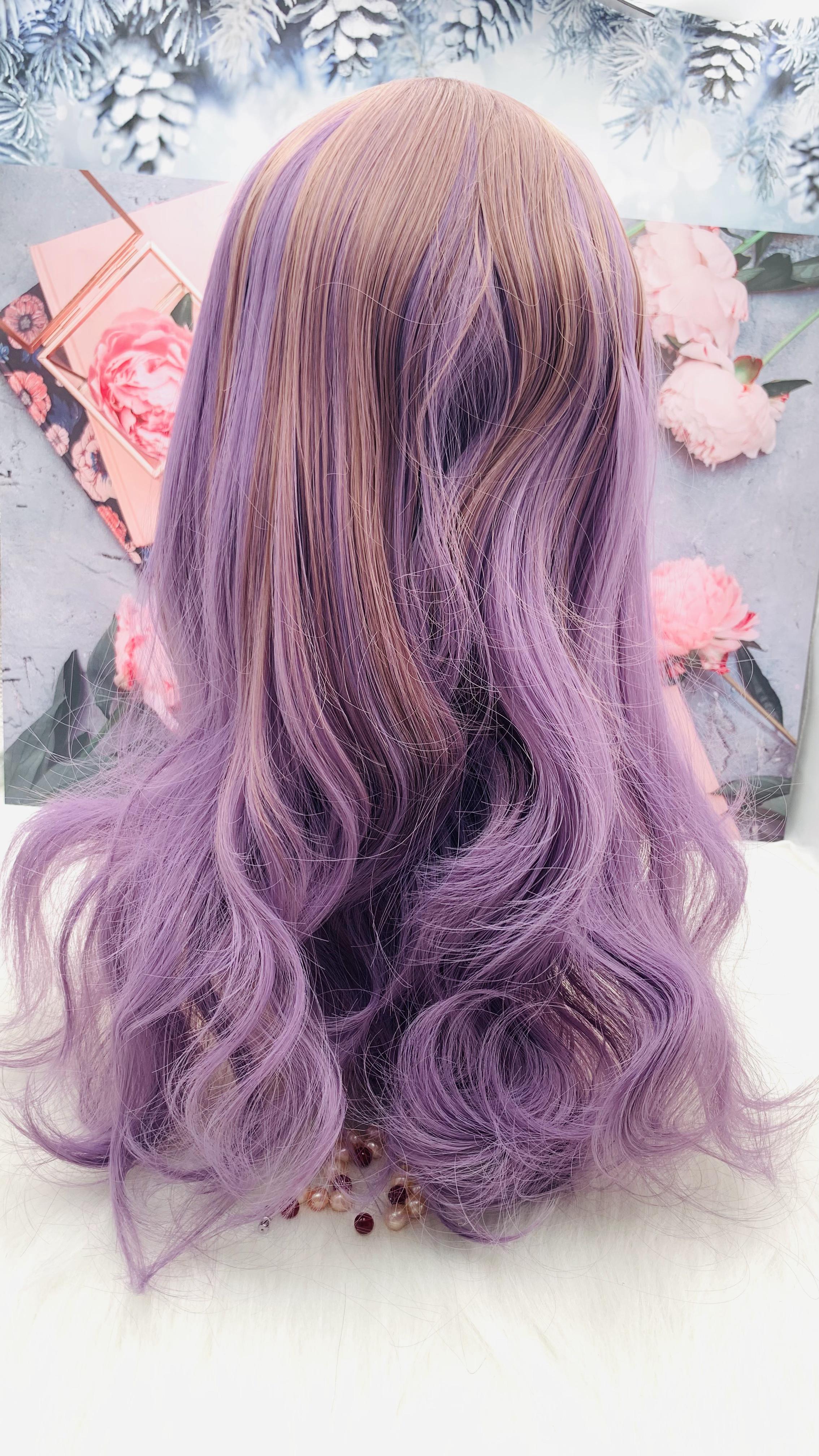 Purple Long Wig for Women