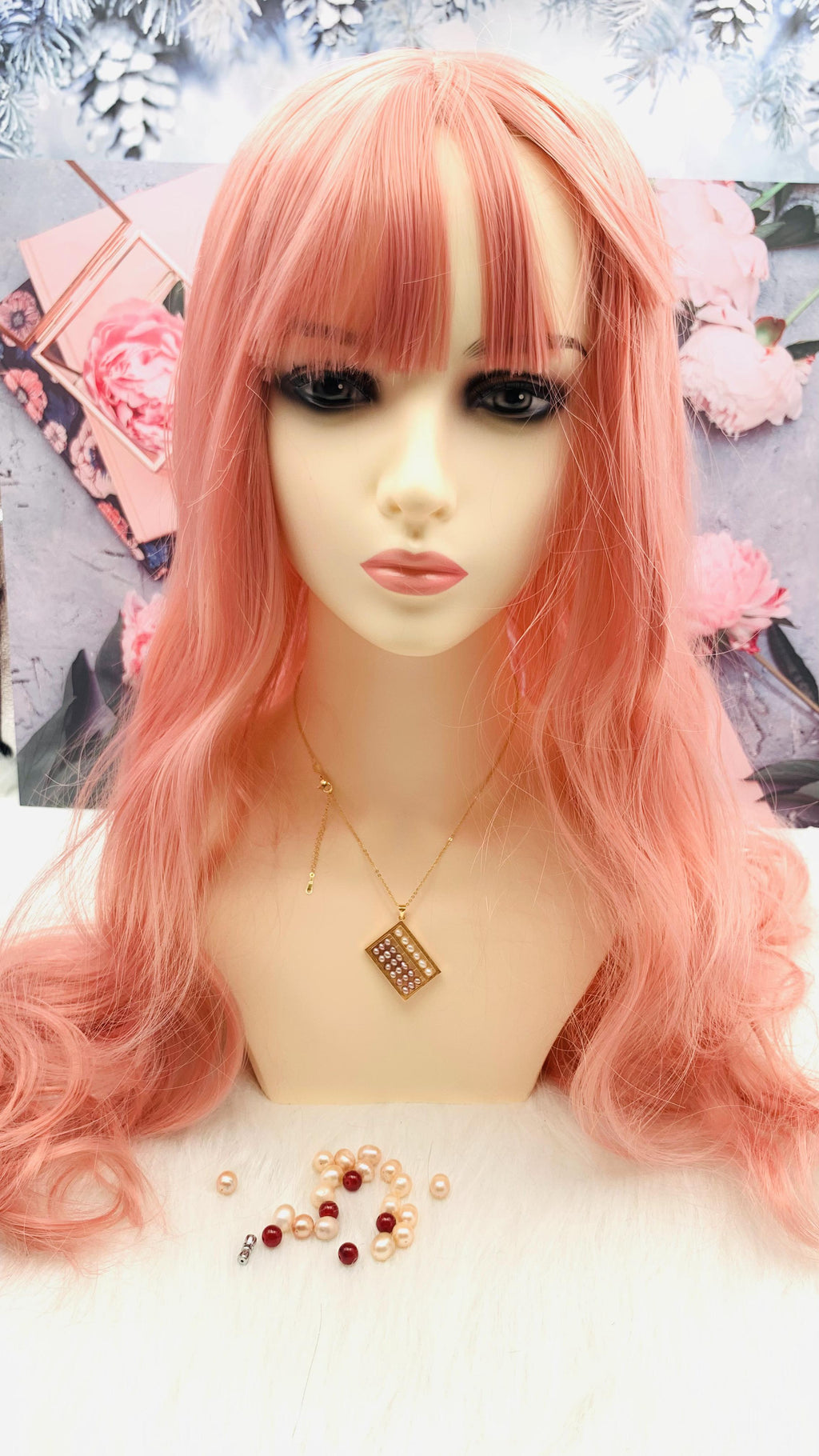 Pink Long Wig for Women